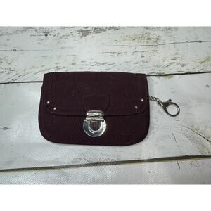Vera Bradley Purple Card Holder/Wallet Keychain